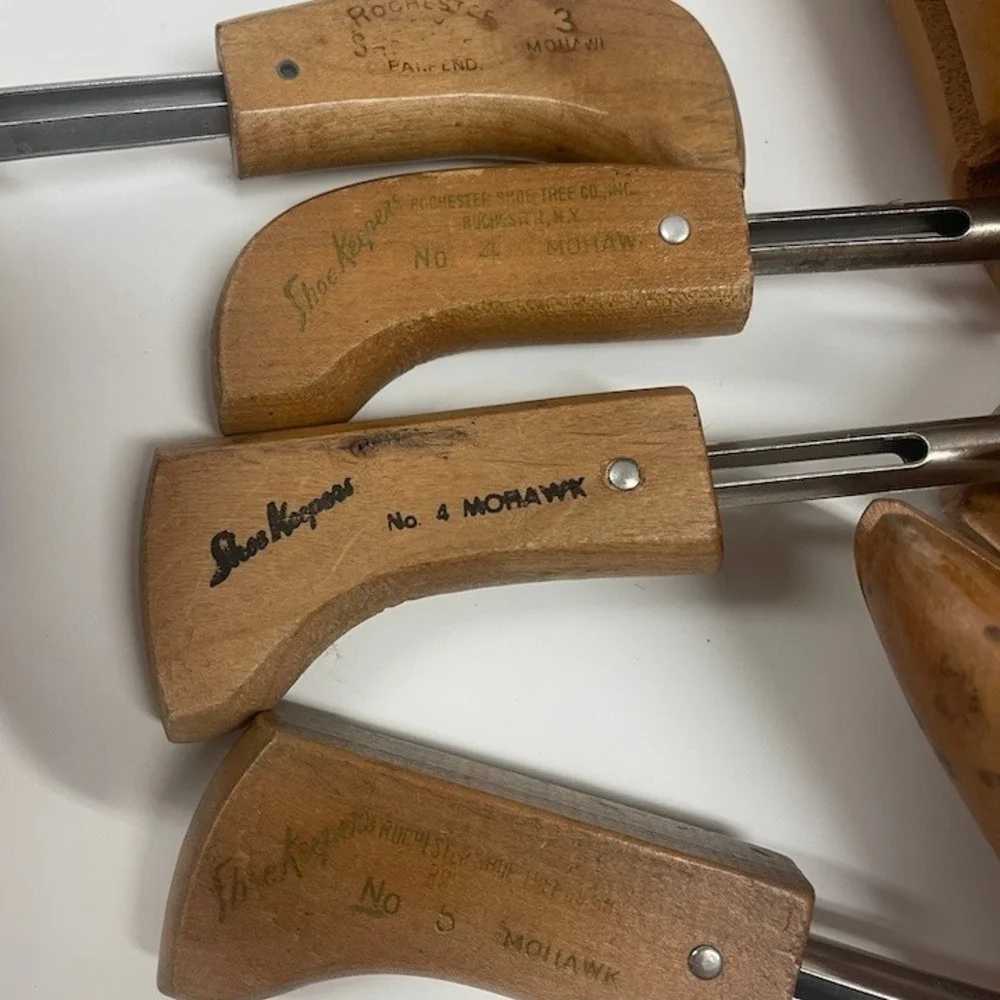Vintage Rochester Shoe Tree Co Mohawk Wood Shoe Keepers No 3 4 & 5 USA